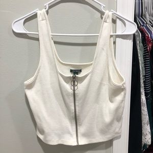 Cream crop top